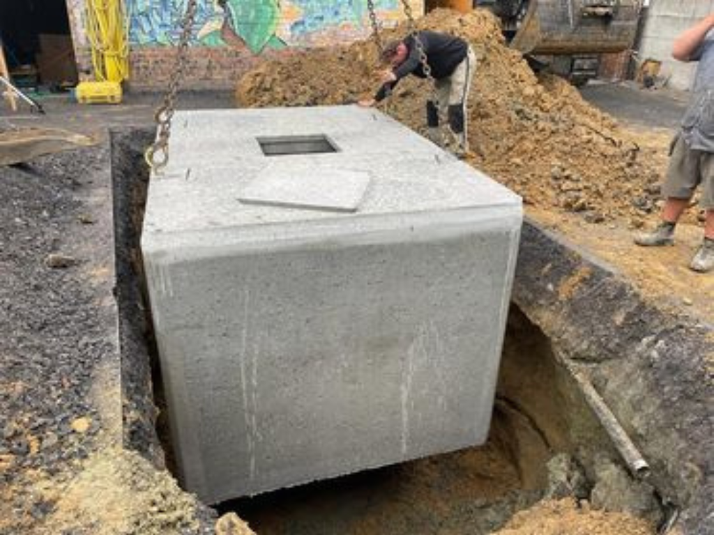 combinatie regenwaterput en infiltratieput